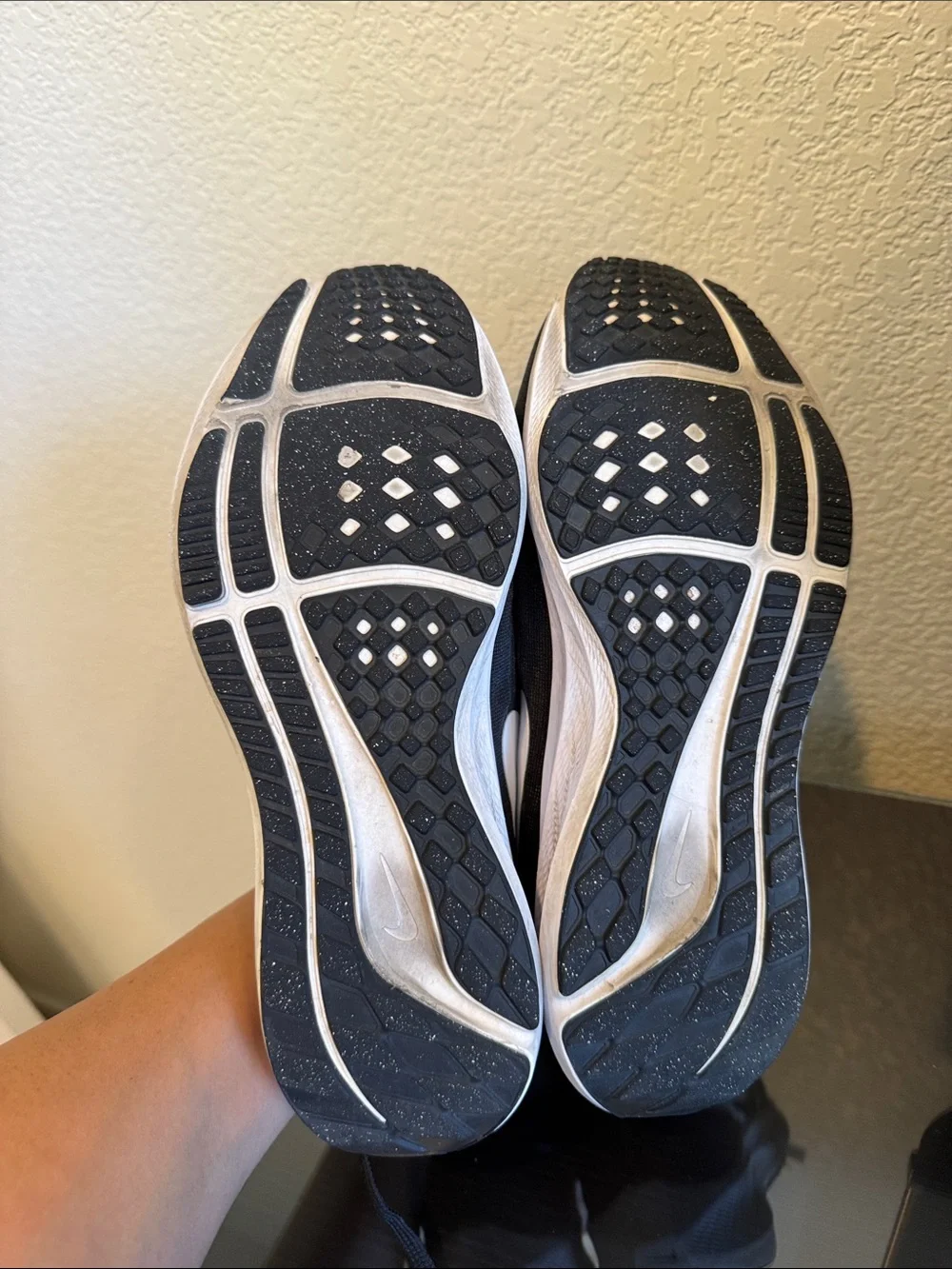 Nike Black and White Men's Athletic Running Shoes